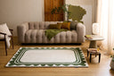 Cèdre blanc – Tapis en laine wavy – vert