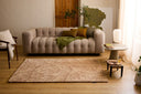 Cèdre blanc – Tapis en laine feuillage - marron