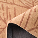 Cèdre blanc – Tapis en laine feuillage - marron