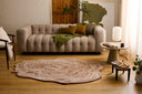Cèdre blanc – Tapis en laine forme organique - Marron