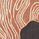 Cèdre blanc – Tapis en laine forme organique - Marron