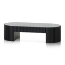 Maggie 1.3m Oval Coffee Table - Full Black Oak