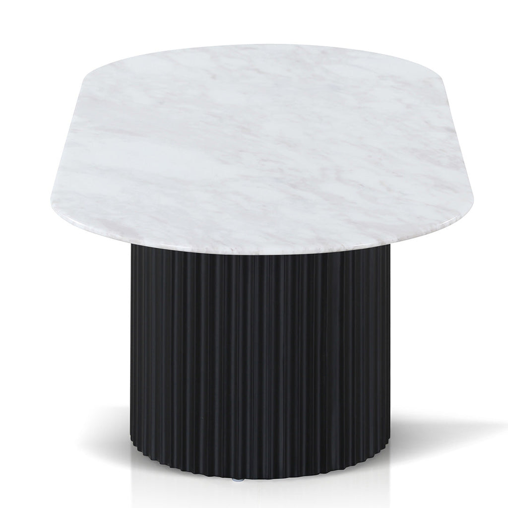 Elino 1.3m Marble Coffee Table - Black