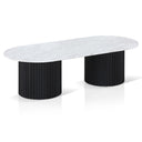 Elino 1.3m Marble Coffee Table - Black