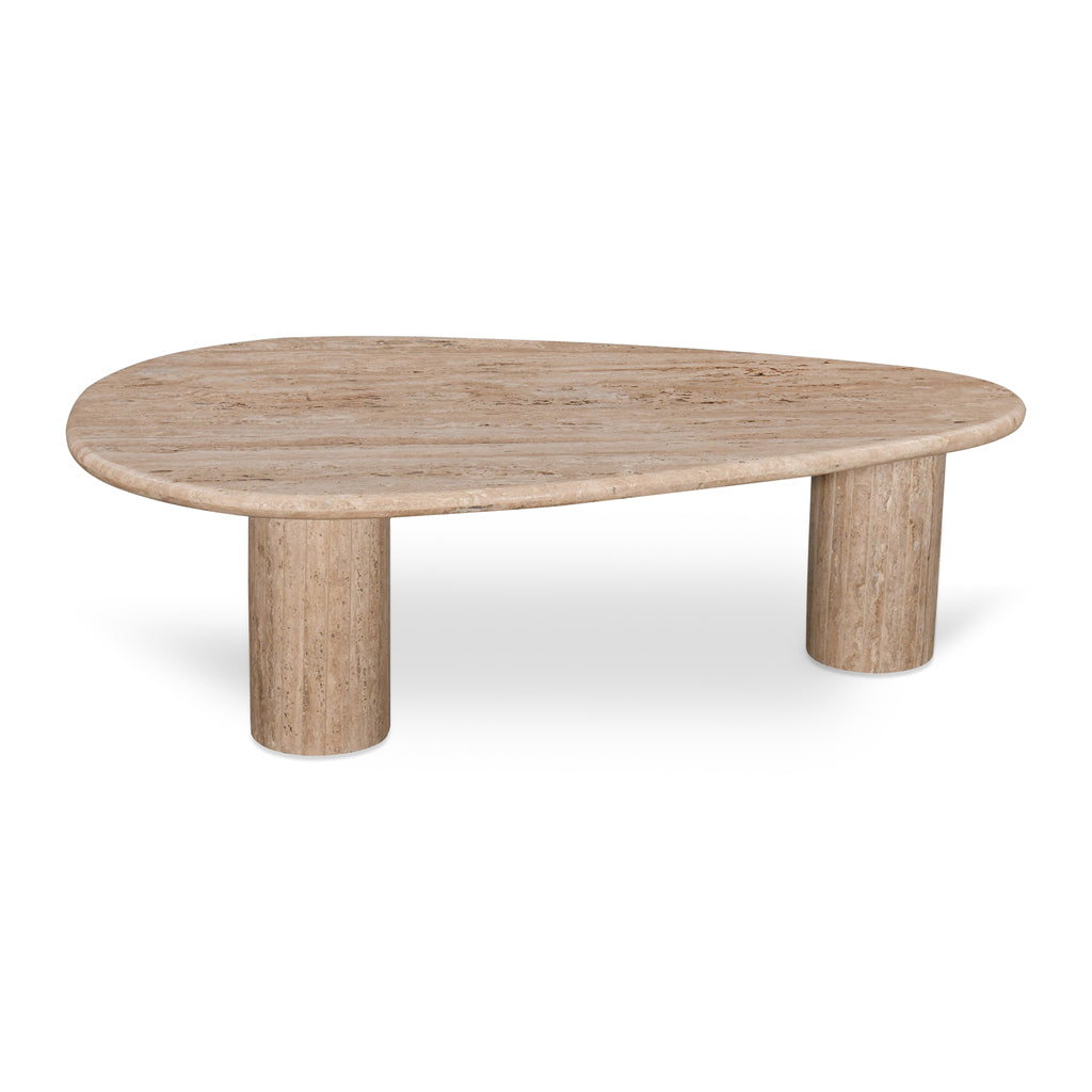 Juro 1.2m Travertine Top Oval Coffee Table