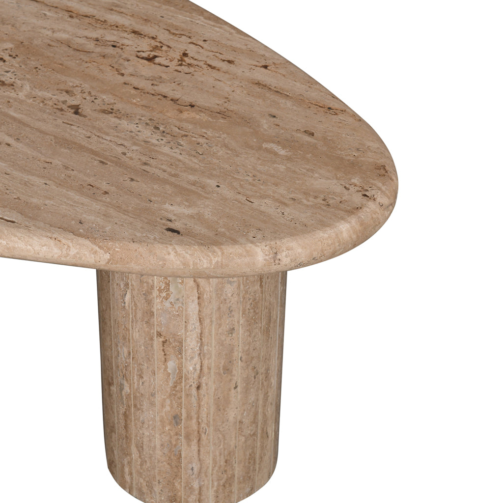 Juro 1.2m Travertine Top Oval Coffee Table