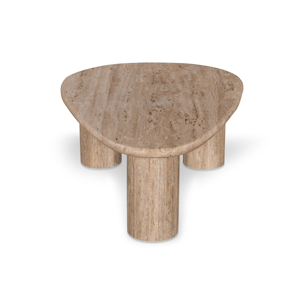 Juro 1.2m Travertine Top Oval Coffee Table