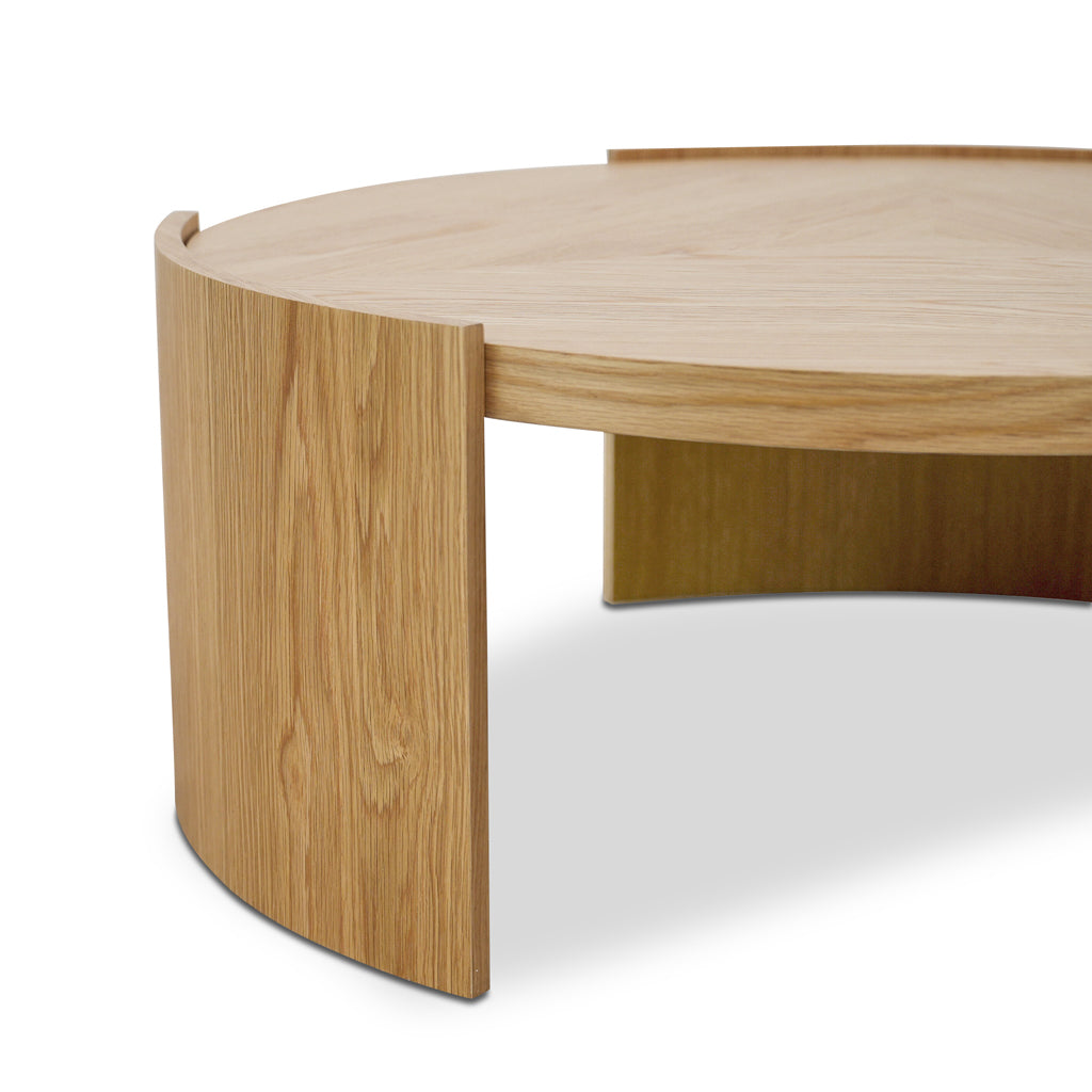 Tamera 100cm Wooden Round Coffee Table - Natural