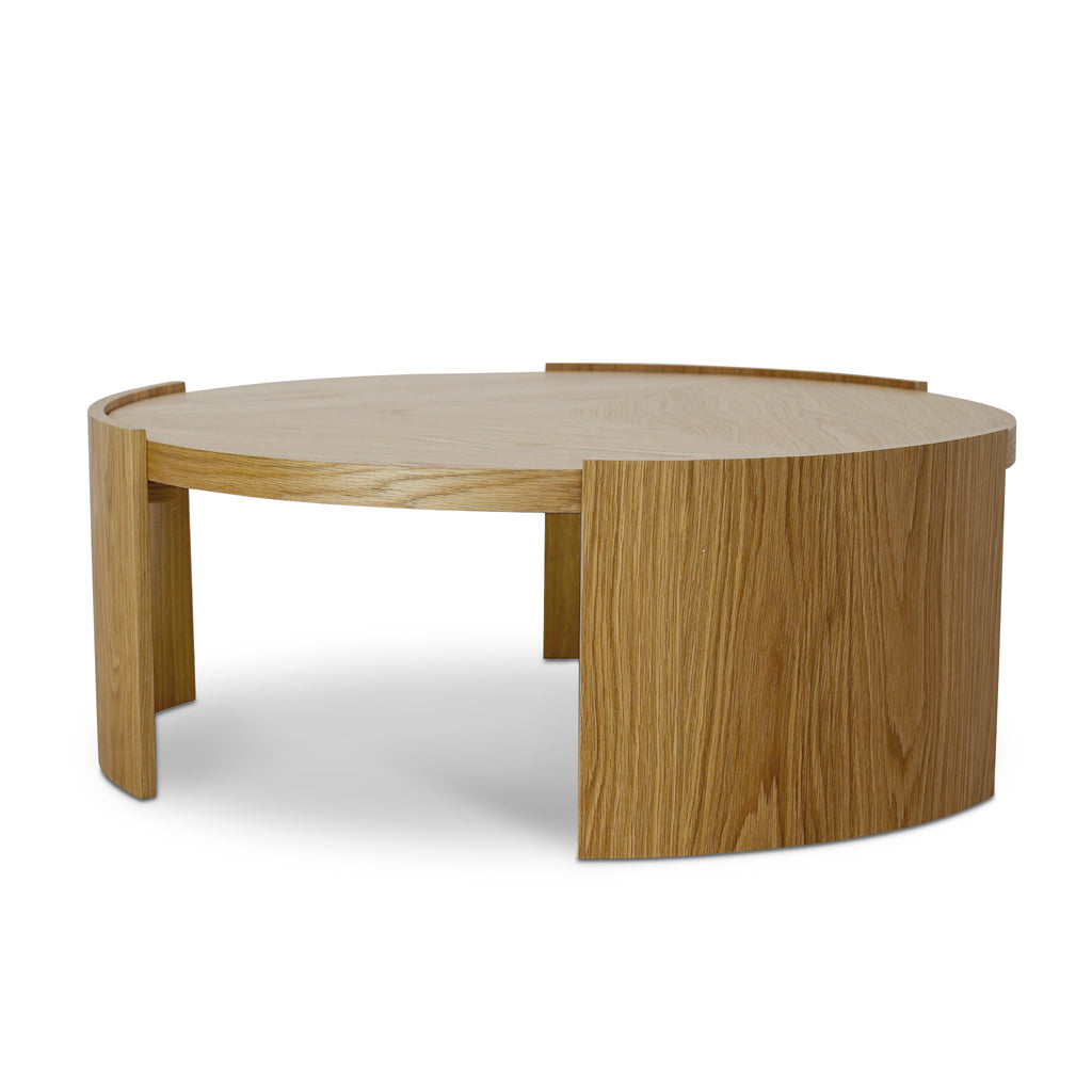 Tamera 100cm Wooden Round Coffee Table - Natural
