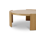 Tamera 100cm Wooden Round Coffee Table - Natural