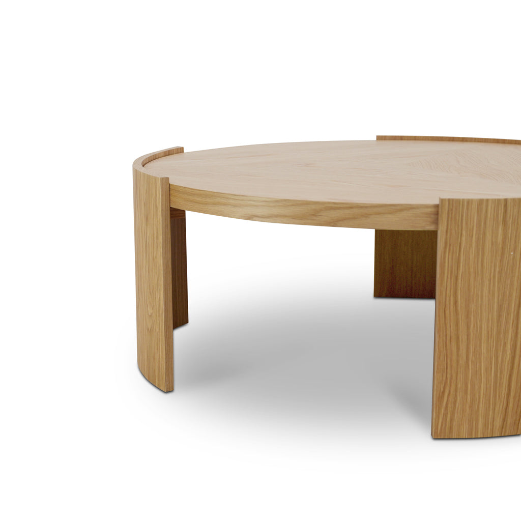 Tamera 100cm Wooden Round Coffee Table - Natural