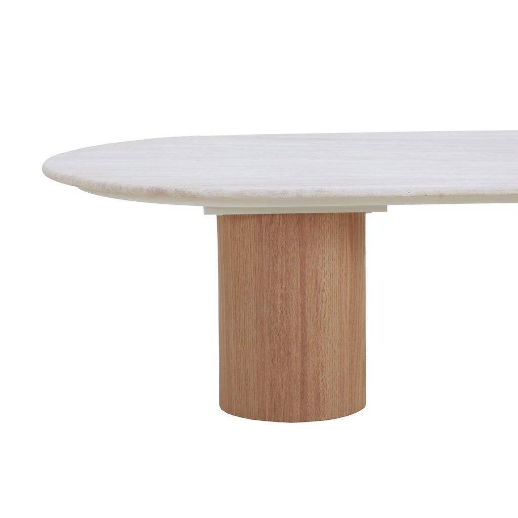 Nasim 1.5m Travertine Top Coffee Table - Natural