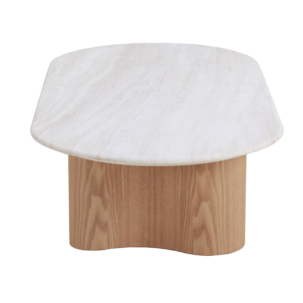 Nasim 1.5m Travertine Top Coffee Table - Natural
