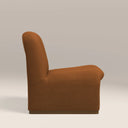 Arlet Accent Chair | Caramel Brown Sustainable Mohair Velvet & Walnut