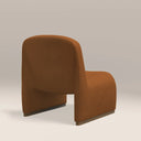 Arlet Accent Chair | Caramel Brown Sustainable Mohair Velvet & Walnut
