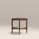 Soller Round Wooden Side Table | Walnut & Natural