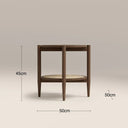 Soller Round Wooden Side Table | Walnut & Natural