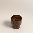 Dalton Round Wooden Side Table | Walnut Burl Wood