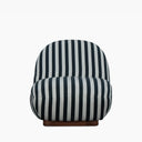 Erin Armchair | Striped Fabric & Walnut