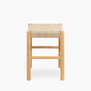 Alvin Wooden Low Stool | Natural Weave & Oak