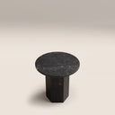 Naxos Round Side Table | Onyx Black Marble