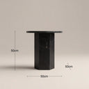 Naxos Round Side Table | Onyx Black Marble
