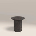 Naxos Round Side Table | Storm Grey Marble