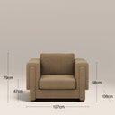 Ava Armchair | Speckled Cappuccino Boucle