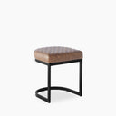 Matteo Low Stool | Vintage Tan Faux Leather