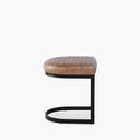 Matteo Low Stool | Vintage Tan Faux Leather