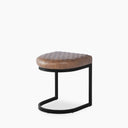 Matteo Low Stool | Vintage Tan Faux Leather