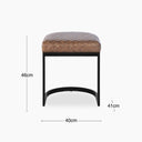 Matteo Low Stool | Vintage Tan Faux Leather