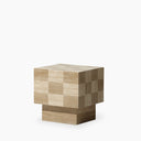 Checkmate Side Table | Natural Travertine