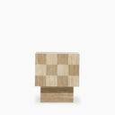Checkmate Side Table | Natural Travertine