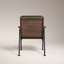 Wickham Armchair | Green Faux Leather & Walnut