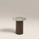 Bond Round Side Table | French Riviera Marble & Walnut