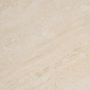 Everly Round Storage Side Table | Natural Travertine Effect Sintered Stone & Walnut
