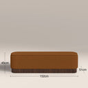Oberon Storage Ottoman | Caramel Sustainable Mohair Velvet & Walnut