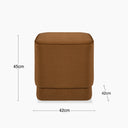 Soho Pouffe | Caramel Brown Sustainable Mohair Velvet