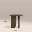 Aliza Round Side Table | High Gloss Clay Green