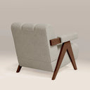 Paulo Accent Chair | Speckled Stone Sustainable Boucle & Walnut