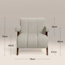 Paulo Accent Chair | Speckled Stone Sustainable Boucle & Walnut