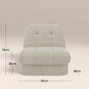Lorena Armchair | Speckled Stone Sustainable Boucle
