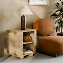 Una Square Wooden Side Table | Oak & Cane