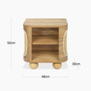 Una Square Wooden Side Table | Oak & Cane