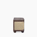 Una Square Wooden Side Table  | Walnut & Cane