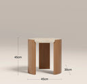 Leilani Side Table | Travertine & Oak