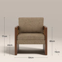 Greta Accent Chair | Speckled Cappuccino Boucle & Walnut