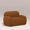 Cloud Armchair | Caramel Brown Sustainable Mohair Velvet