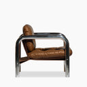 Rudolph Accent Chair | Tan Leather & Chrome